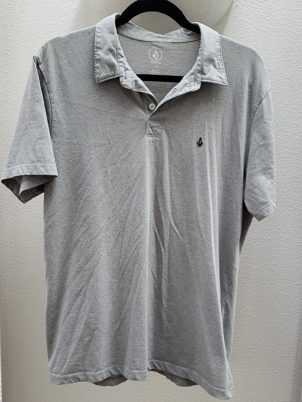 Volcom Light Grey Polo with Logo